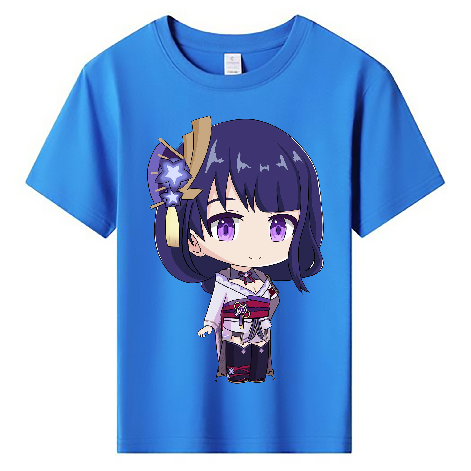 げんし神 雷電将軍 らいでんしょうぐん genshin Raiden Shogun 綿100％キッズTシャツ（フロントプリント）